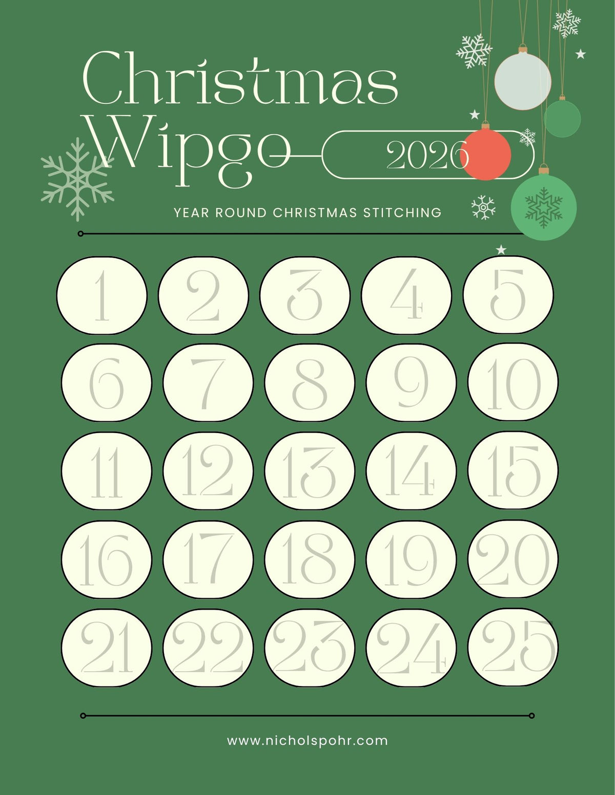 2026 Christmas WIPGO Board FREE Download