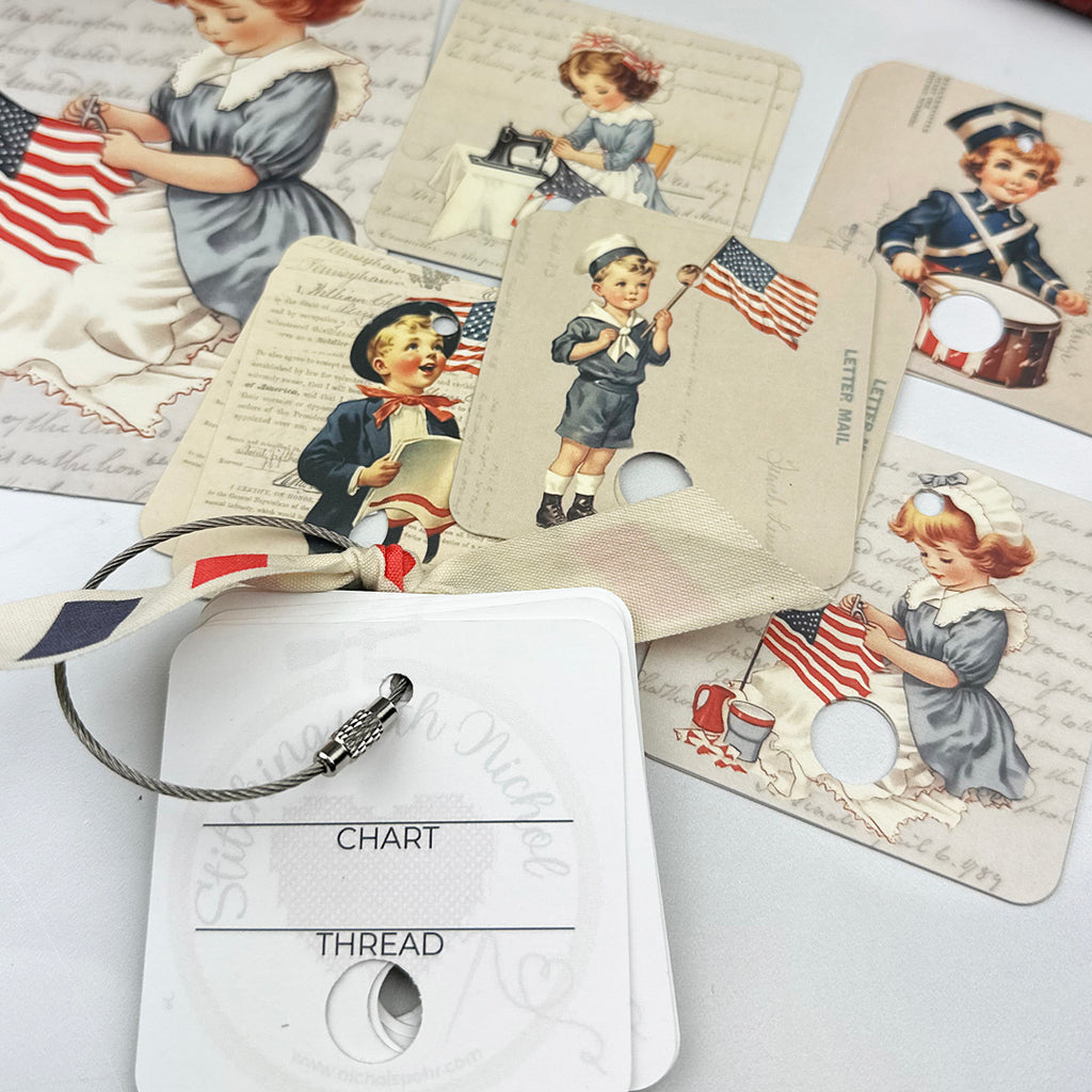 Patriotic Floss Drops & Project Cards Set - 50% Off!