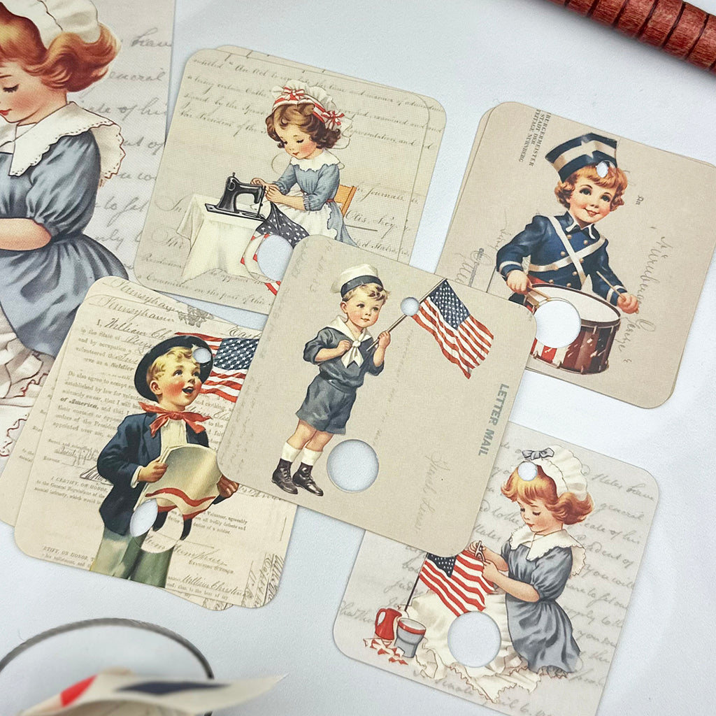 Patriotic Floss Drops & Project Cards Set - 50% Off!