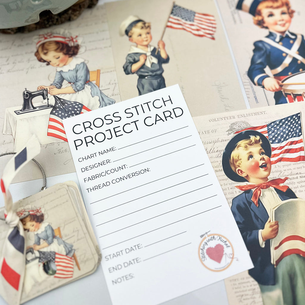 Patriotic Floss Drops & Project Cards Set - 50% Off!