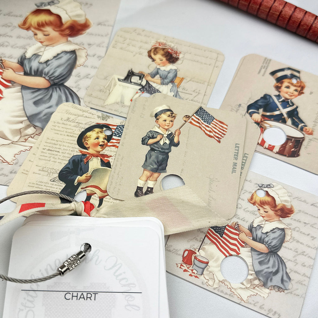 Patriotic Floss Drops & Project Cards Set - 50% Off!