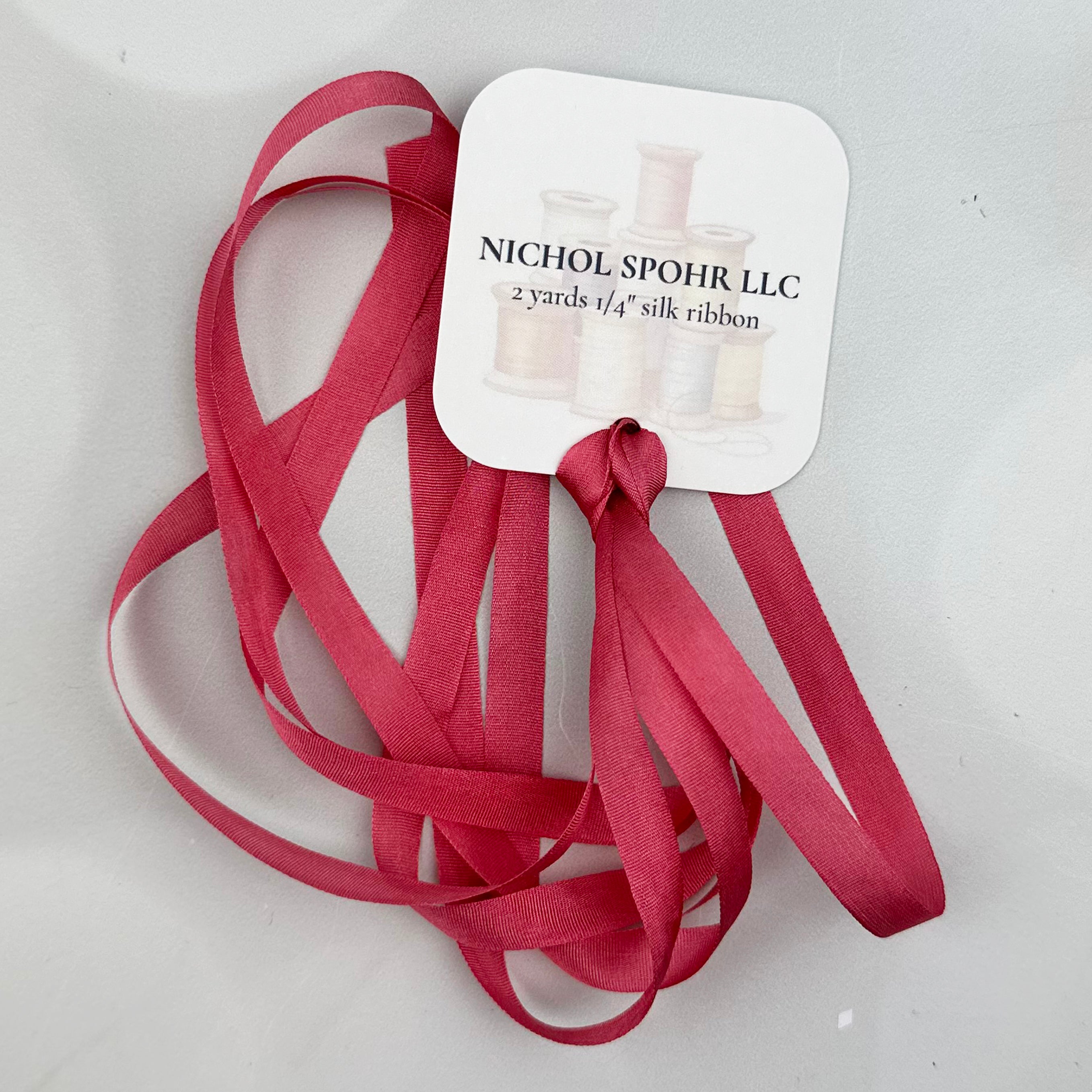 1/4" Silk Ribbon - Rose