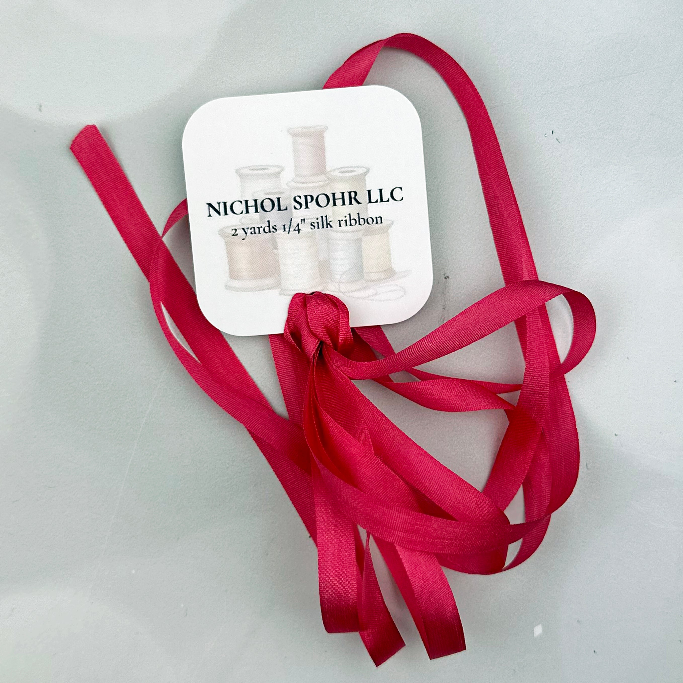 1/4" Silk Ribbon - Watermelon Pink