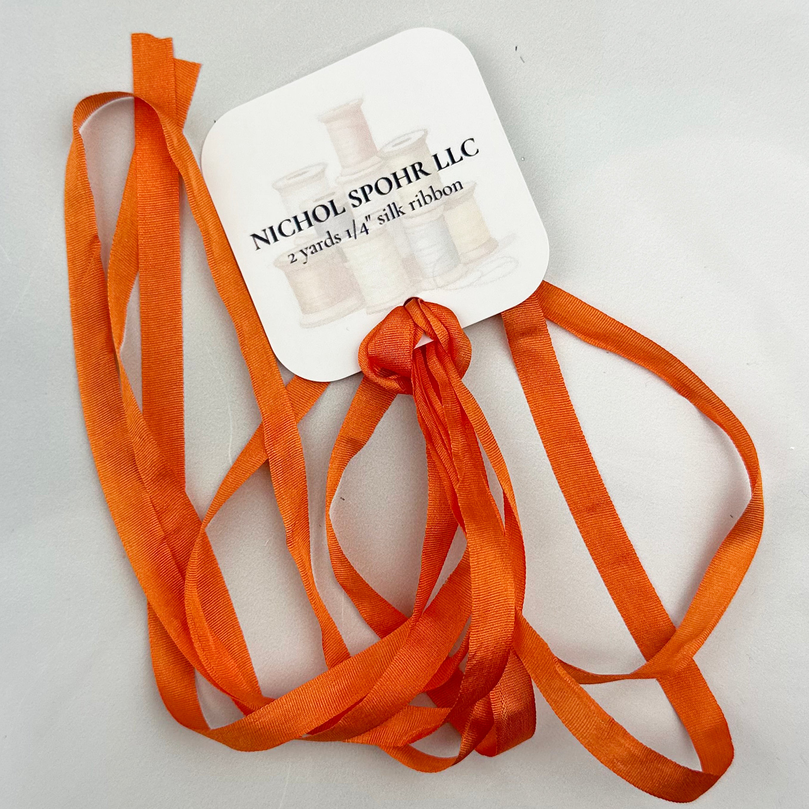 1/4" Silk Ribbon - Orange