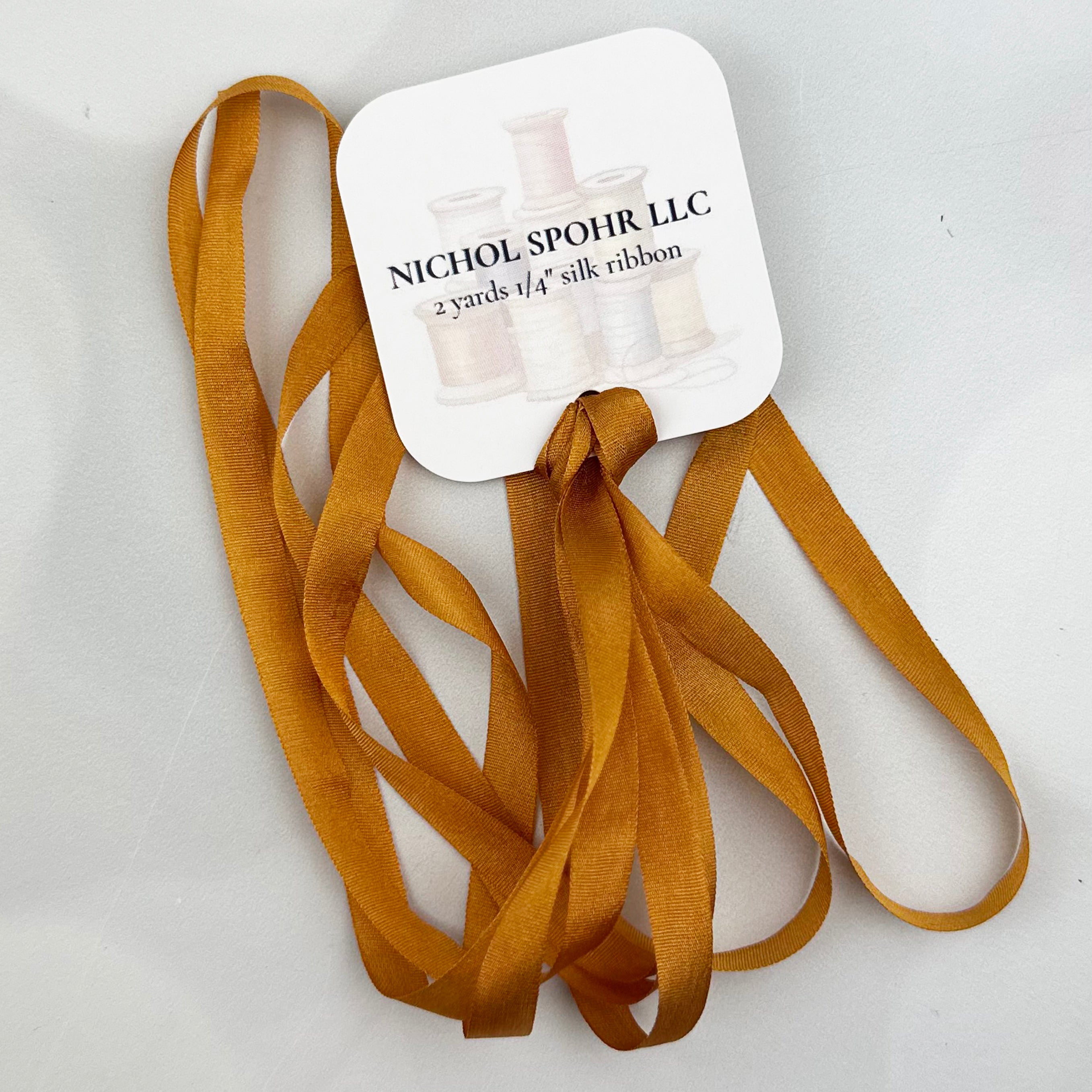 1/4" Silk Ribbon - Rust