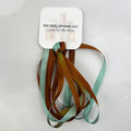 1/4" Silk Ribbon - Turquoise & Brown Tie Dye