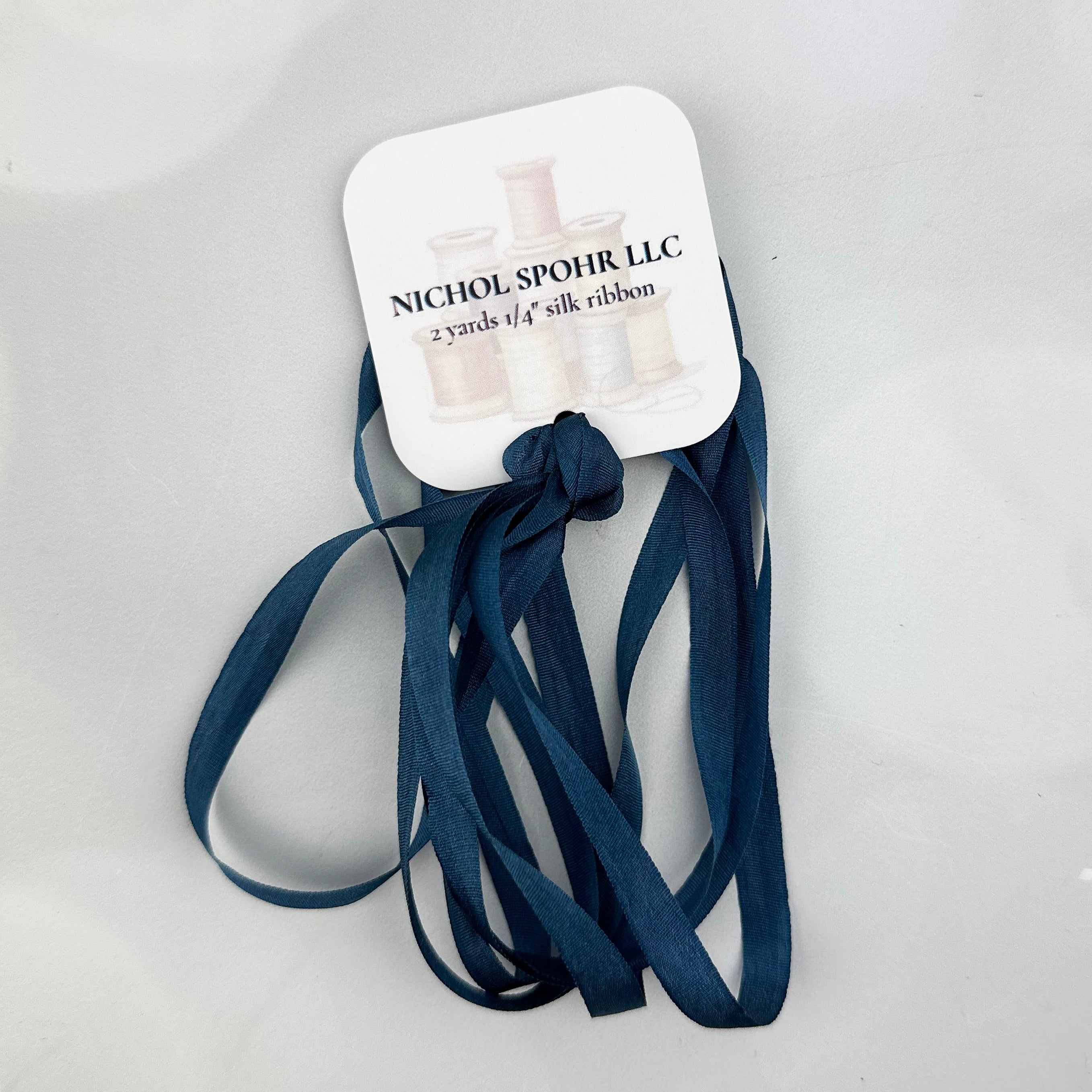 1/4" Silk Ribbon - Marine