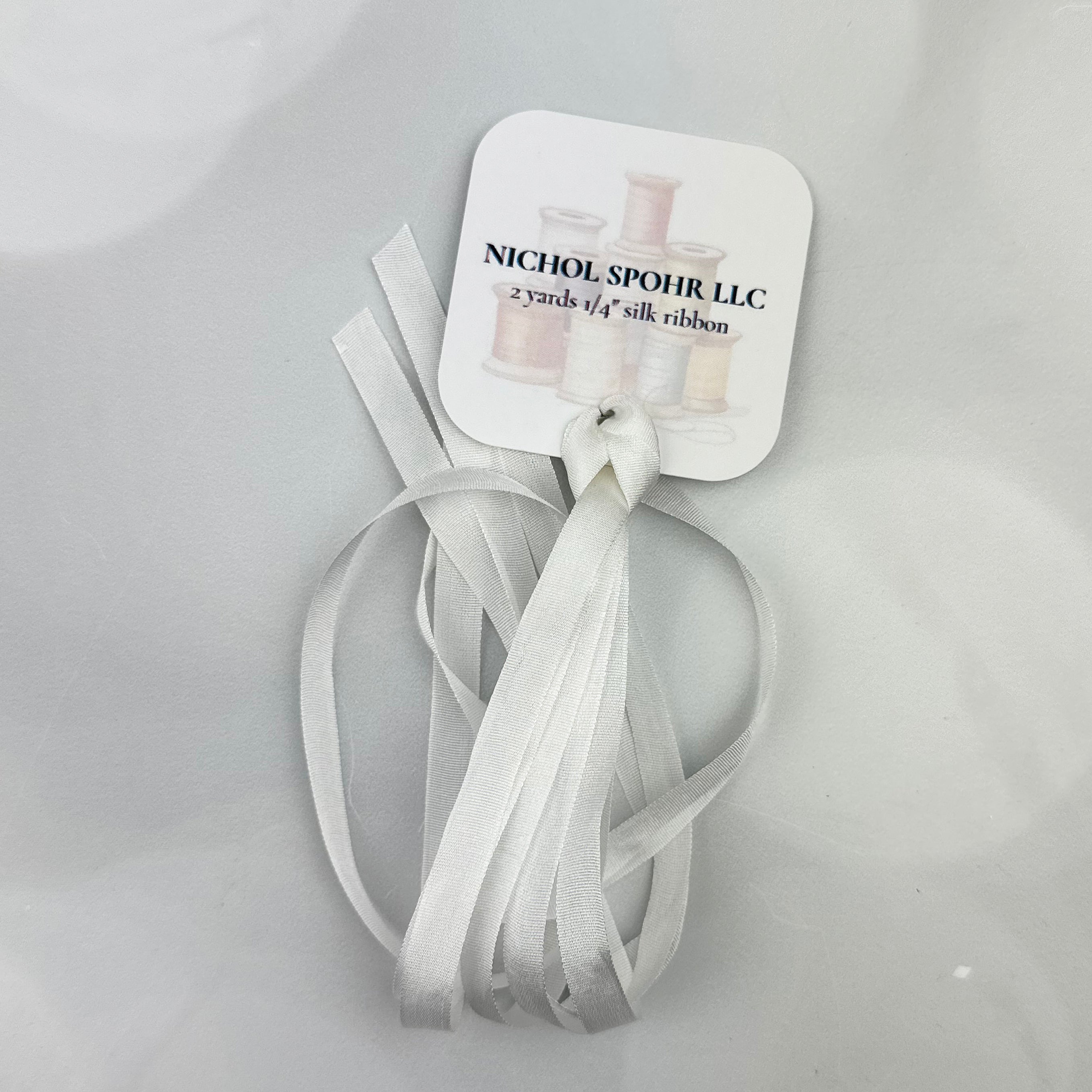 1/4" Silk Ribbon - White
