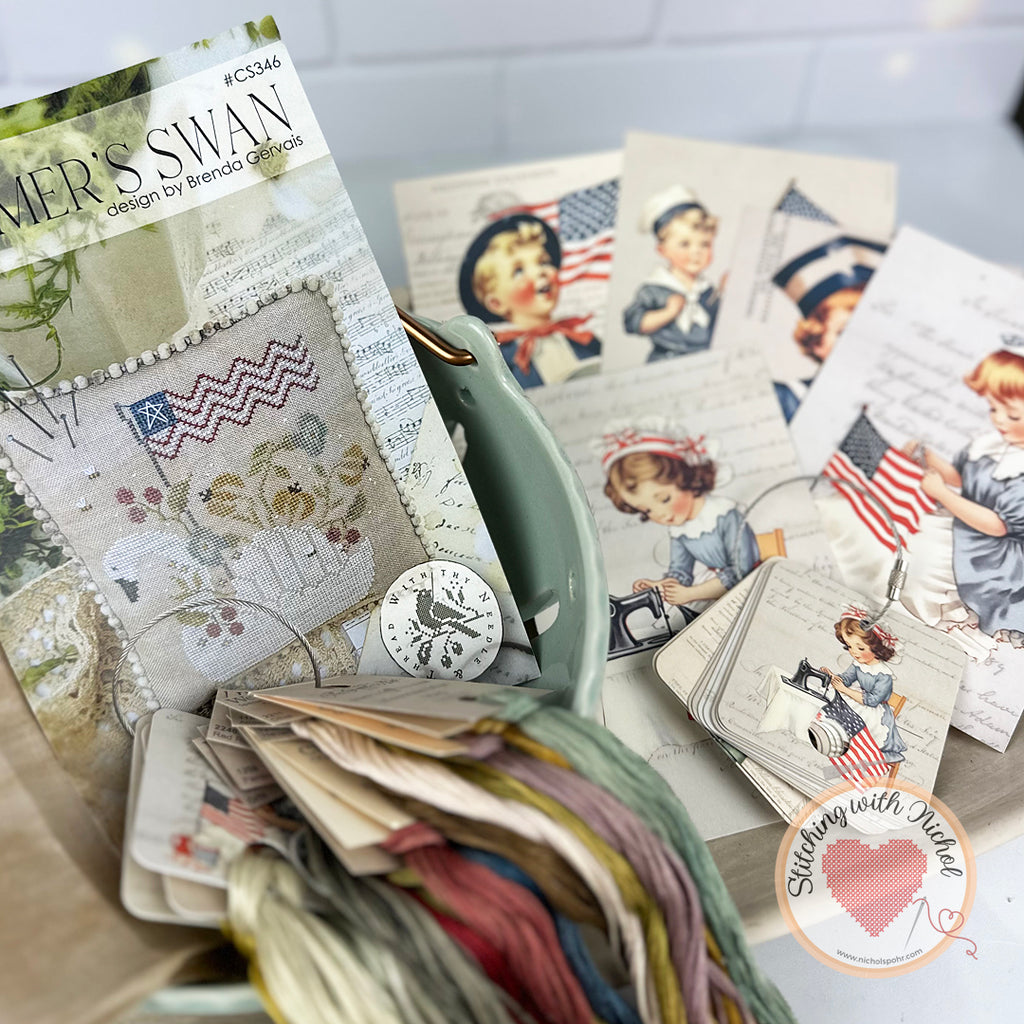 Patriotic Floss Drops & Project Cards Set - 50% Off!